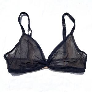 Maison Lejaby Anatolia Mesh Twist Triangle Bra 36D Black Underwire 14333